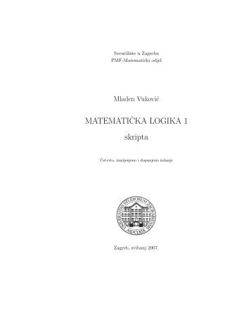 MATEMATIˇCKA LOGIKA 1 skripta