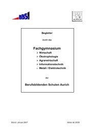 Fachgymnasium - BBS II Aurich