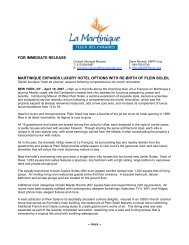 for immediate release martinique expands luxury hotel options