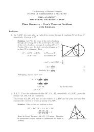 Ceva's Theorem Problems with Solutions - The University of ...