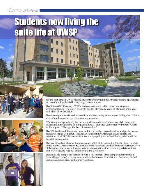 Students living the suite life - University of Wisconsin  - Stevens Point