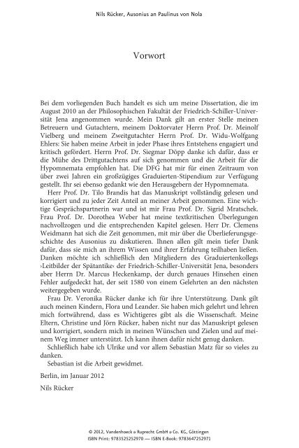 und Leseprobe (PDF) - Vandenhoeck & Ruprecht