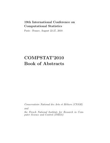 COMPSTAT'2010 Book of Abstracts - Inria