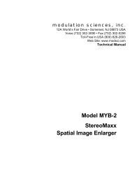 Model MYB-2 StereoMaxx Spatial Image Enlarger - DIGITAL ...
