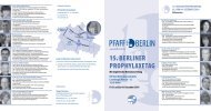 15. berliner prophylaxetag - Philipp-Pfaff-Institut der ZÄK Berlin ...