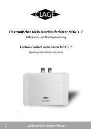 Elektronischer Klein-Durchlauferhitzer MDX 3..7 - LOex