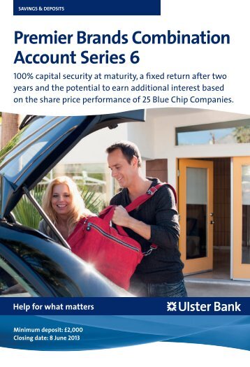 Premier Brands Combination Account Series 6 - Ulster Bank