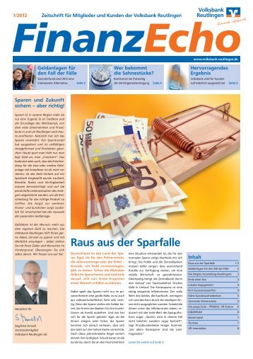 Finanz-Echo 1-12_v8.indd - Volksbank Reutlingen eG