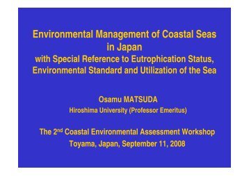 Environmental Management of Coastal Seas in Japan