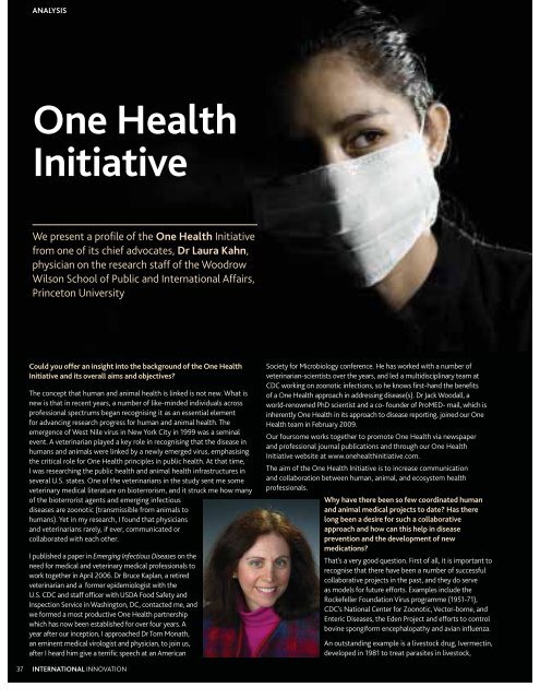OneHealth-article-June-2010