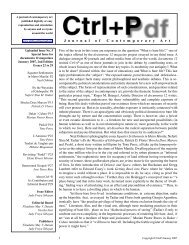 Issue 15 - Pdf Ctrl+P - CTRL+P: a journal of contemporary art