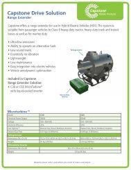 Capstone Drive Solution: Range Extender - Capstone Turbine