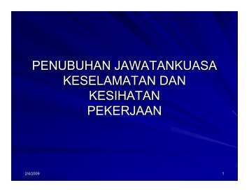 penubuhan jawatankuasa keselamatan dan kesihatan pekerjaan