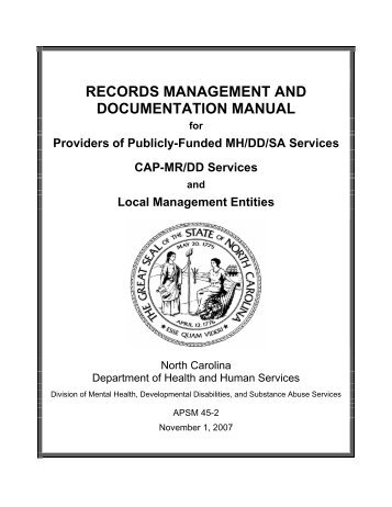 Service Records Manual - Cardinal Innovations Healthcare Solutions