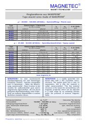 NANOPERMÃ‚Â® EMV-Kerne - MAGNETEC GmbH