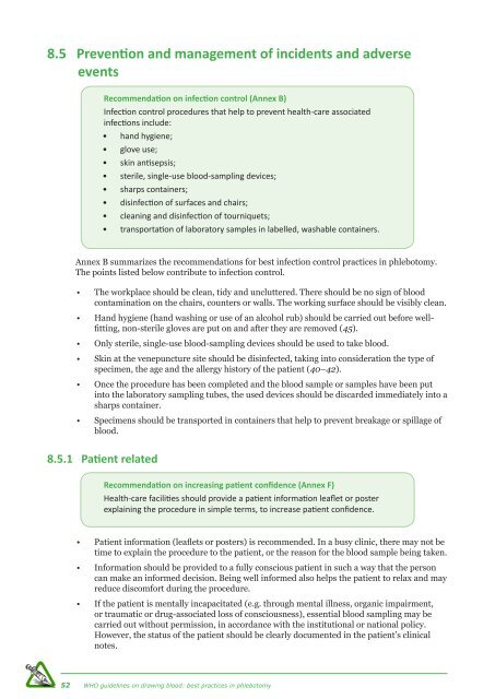 WHO Guidelines on Drawing Blood: Best Practices in Phlebotomy