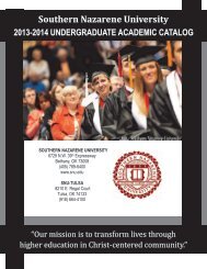 2013-2014 SNU Undergraduate Academic Catalog - Southern ...