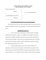 Plaintiff's Surreply to Defendant's Motion for ... - Judicial Watch
