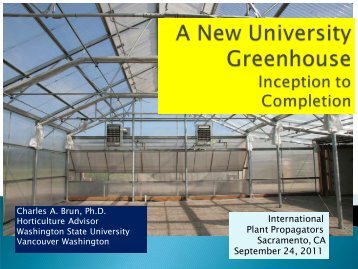 A New University Greenhouse from Inception to Completion