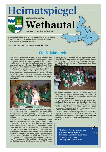 Heimatspiegel Wethautal - Verbandsgemeinde Wethautal