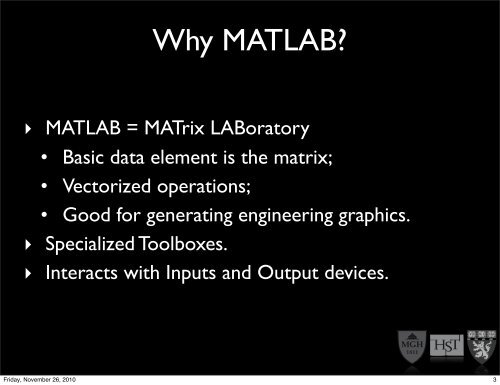 Nuts & Bolts guide to MATLAB