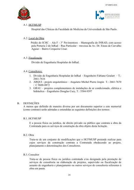 Consulta edital na Ã­ntegra - Hospital das ClÃ­nicas - USP