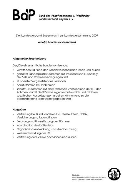 Vorlage Briefbogen mit s/w Logos - BdP Landesverband Bayern