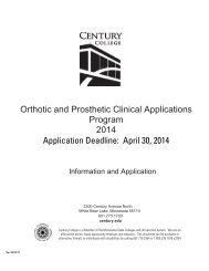 Orthotic and Prosthetic Clinical Applications ... - Century College