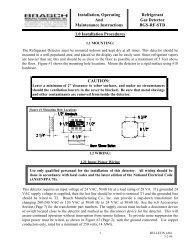 I-681 Refrigerant Detector Installation, Operation and ... - Brasch