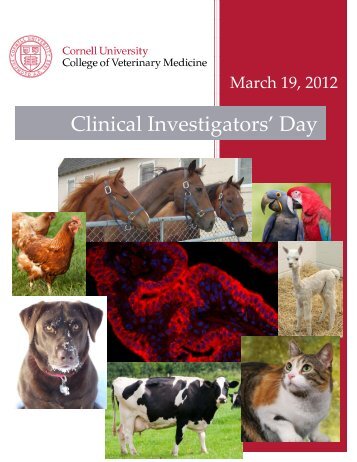 Clinical Investigators' Day - The College of Veterinary Medicine at ...