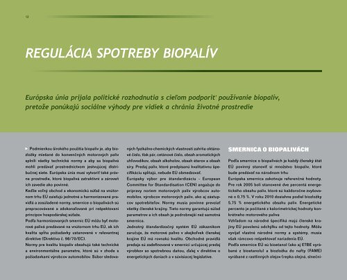 Biopalivá - publikácie Skupiny MOL (pdf, 3 MB) - Slovnaft