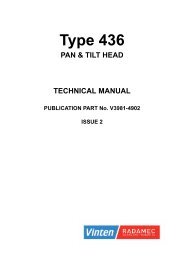 Specification Type 436 Pan and Tilt Head - Vinten Radamec