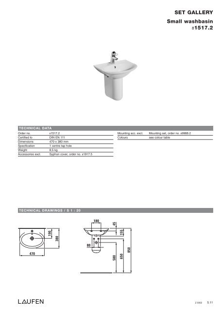 Technical catalogue LAUFEN