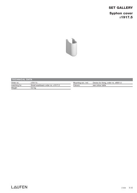 Technical catalogue LAUFEN