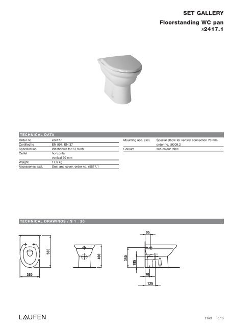 Technical catalogue LAUFEN