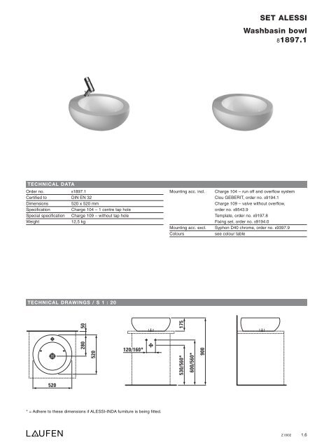 Technical catalogue LAUFEN