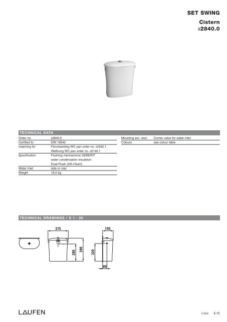 Technical catalogue LAUFEN