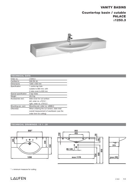 Technical catalogue LAUFEN