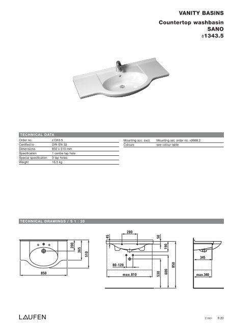 Technical catalogue LAUFEN