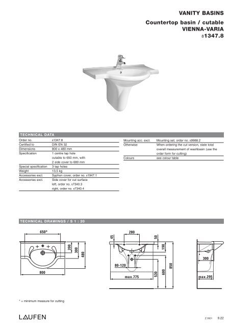 Technical catalogue LAUFEN