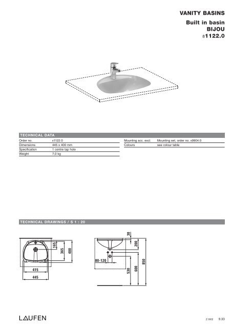 Technical catalogue LAUFEN