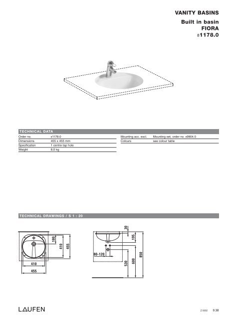 Technical catalogue LAUFEN