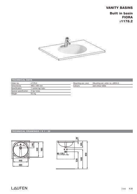 Technical catalogue LAUFEN