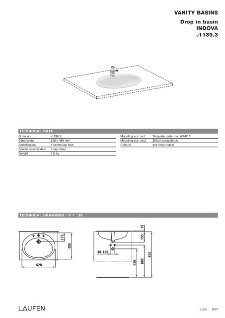 Technical catalogue LAUFEN