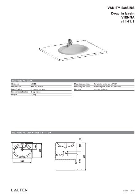 Technical catalogue LAUFEN