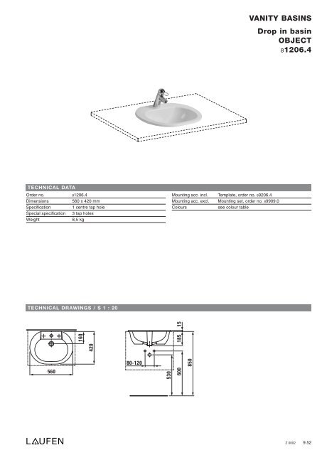 Technical catalogue LAUFEN