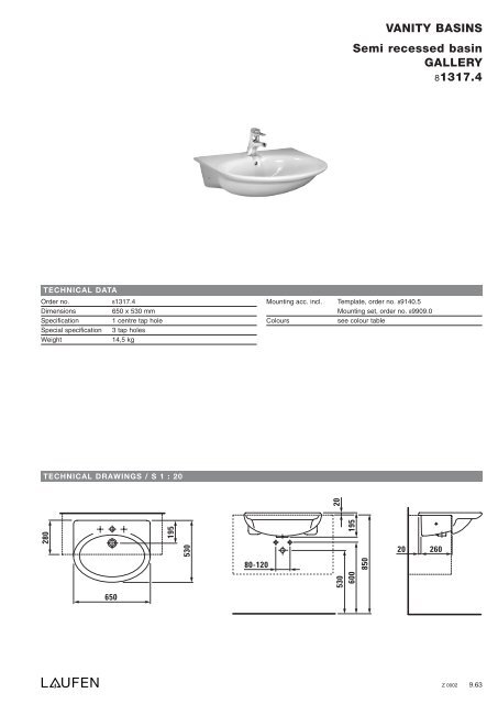 Technical catalogue LAUFEN