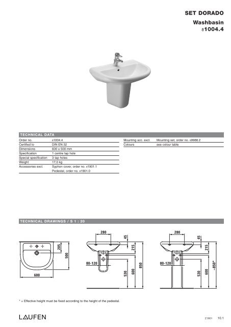 Technical catalogue LAUFEN