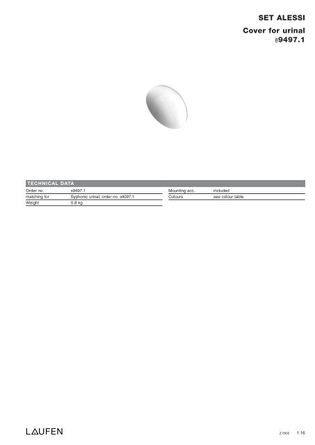 Technical catalogue LAUFEN