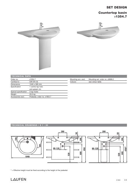 Technical catalogue LAUFEN